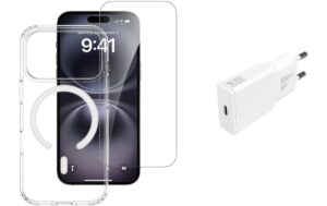 4smarts 3in1 Set, Glas, Cover, Charger iPhone 17 Pro, MagSafe-Kompatibel