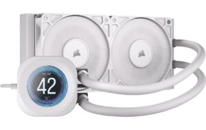 Wasserkühler Cor Nautilus 240 LCD 240mm, Weiss