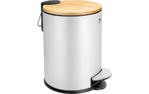 Exitoso Abfalleimer 3L Weiss Treteimer, Kosmetikeimer, Abfalleimer