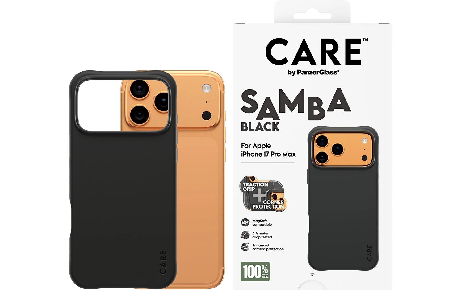 1918567_1 - Mediatech CARE Fashionable Case Samba with MagSafe für iPhone 17 Pro Max, Black