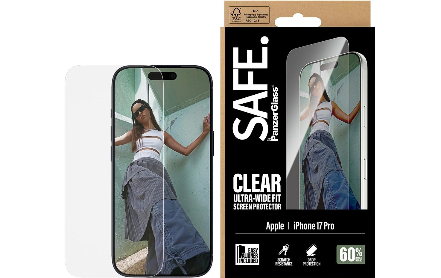 1918675_1 - Mediatech SAFE. Displayschutz Ultra Wide Fit für iPhone 17 Pro