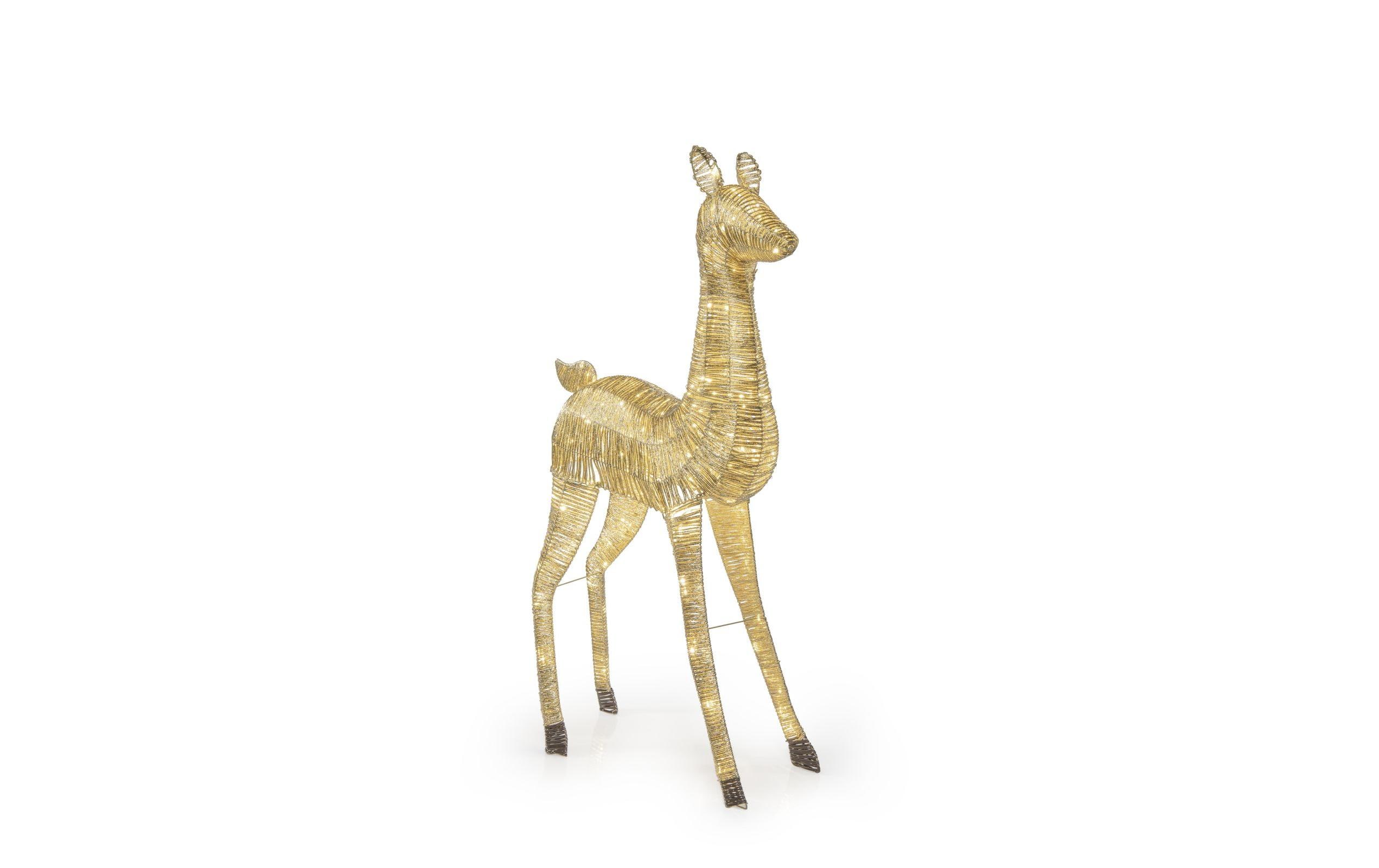 STT LED Gold reindeer 107 112LED ww, 50x23x107cm kaufen Schweiz | Mediatech.ch