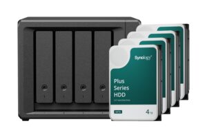 Synology DS425+, 4-bay NAS inkl. 4x 4TB HDD Synology Plus HAT33x