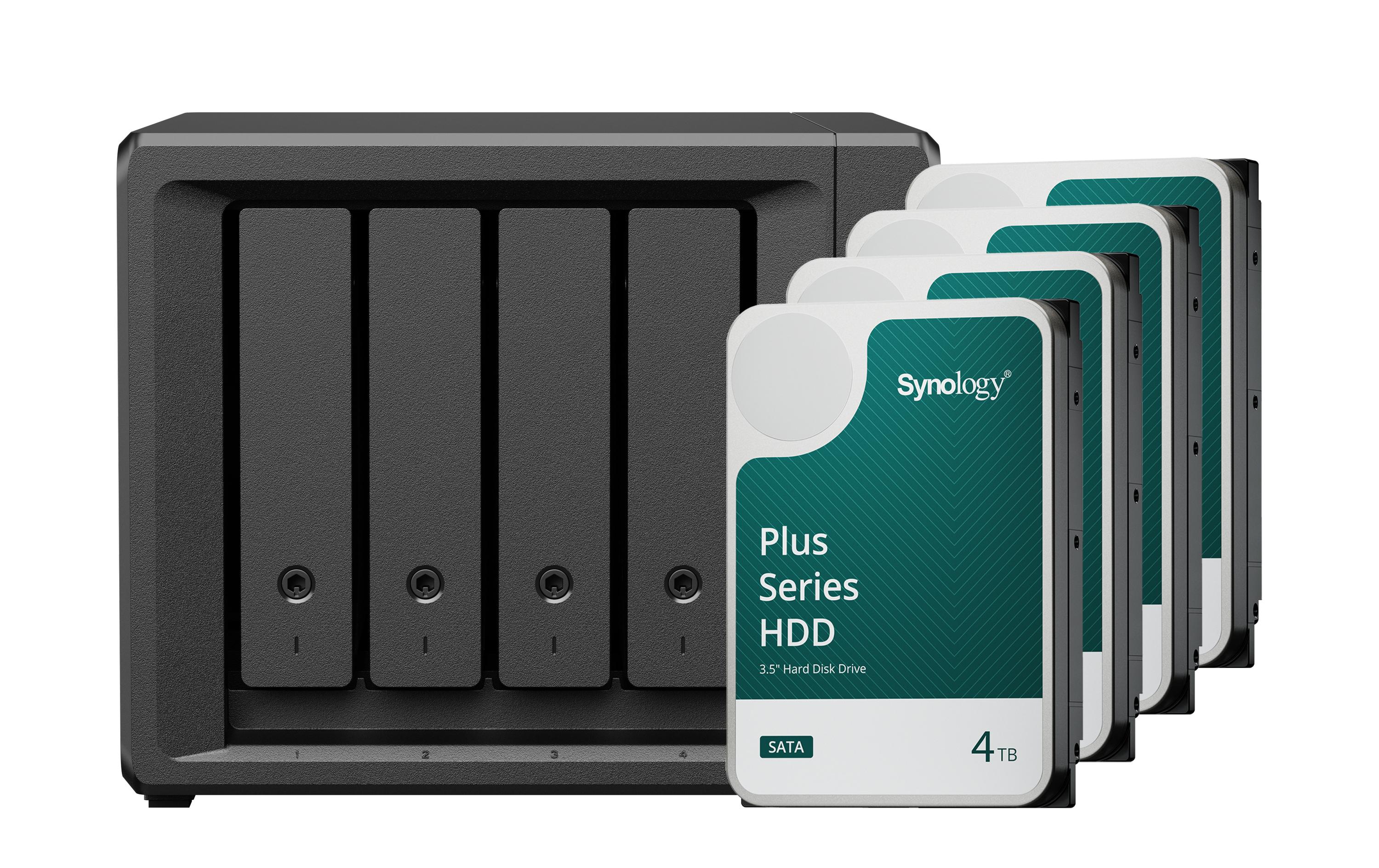 Synology DS425+, 4-bay NAS inkl. 4x 4TB HDD Synology Plus HAT33x