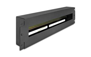 Delock 19 Schutzschalterleiste, Schwarz 3HE, mit Abdekcung und Hutschine