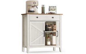Vasagle Kommode Weiss-Nature 80x40x80 cm (LxBxH), MDZ, Stahl, Spanplatte