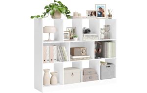 Vasagle Bücherregal, Weiss, 11 Fächer 126x30x100 cm, MDF, Spanplatte kaufen Schweiz | Mediatech.ch