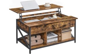 Vasagle Couchtisch Industrial, aufklappbar 100x60x48 cm, Sperrholz, Stahl kaufen Schweiz | Mediatech.ch