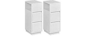 Vasagle Beistelltisch in Weiss, 2er Set 25x30x65 cm, MDF, Sperrholz