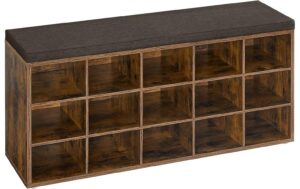 Vasagle Schuhschrank Industrial mit Polster 105x30x48 cm, Spanplatten