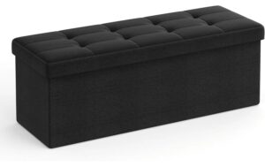 Songmics Sitztruhe Ottomane, 110x38x38 cm Schwarz, MDF, Schaumstoff kaufen Schweiz | Mediatech.ch