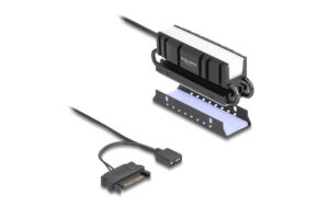 Delock M.2 Kühlkörper, 83x26x34mm, RGB für SSD 2280, schwarz, RGB LED Beleuchtung kaufen Schweiz | Mediatech.ch