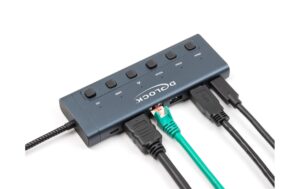 Delock Dockingstation 4k HDMI, USB, GLAN, PD3.0, 90W, mit Schalter