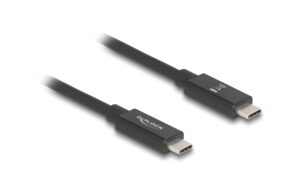 Delock USB4 80 Gbps koaxial 1.0m USB PD3.1, 240W, 16K 60 Hz, E-Marker