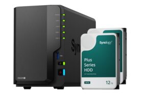 Synology DS225+, 2-bay NAS inkl. 2x 12TB HDD Synology Plus HAT33x