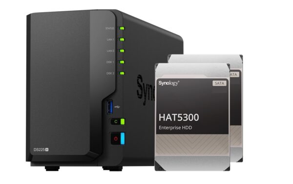 1923878 - Mediatech Synology DS225+, 2-bay NAS inkl. 2x 4TB HDD Synology Ent. HAT53x kaufen Schweiz | Mediatech.ch