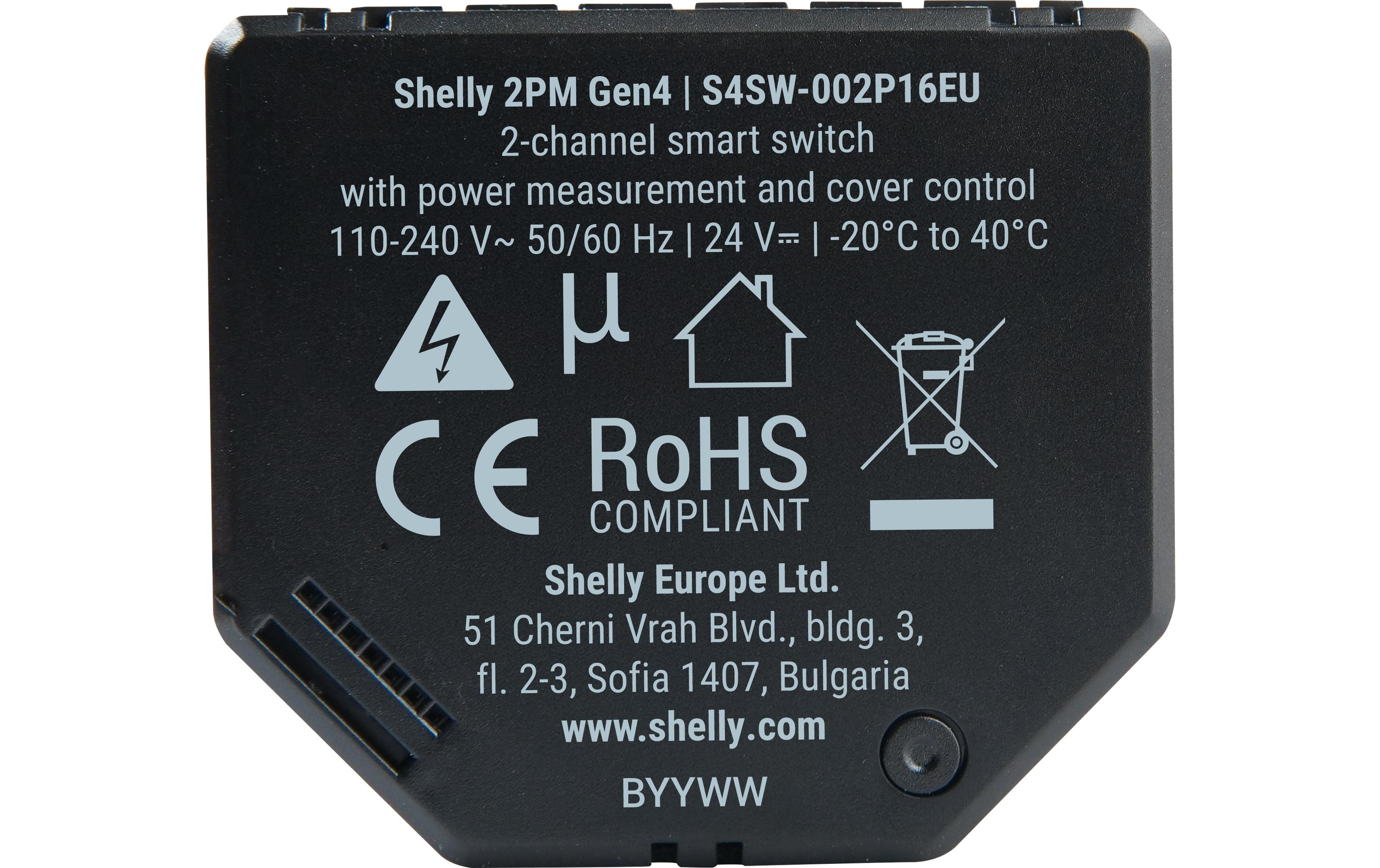 1923961_5 - Mediatech Shelly Plus 2PM Gen4 WiFi-Switch Matter WLAN Schalt-Messaktor, 2x 10 A, Bluetooth