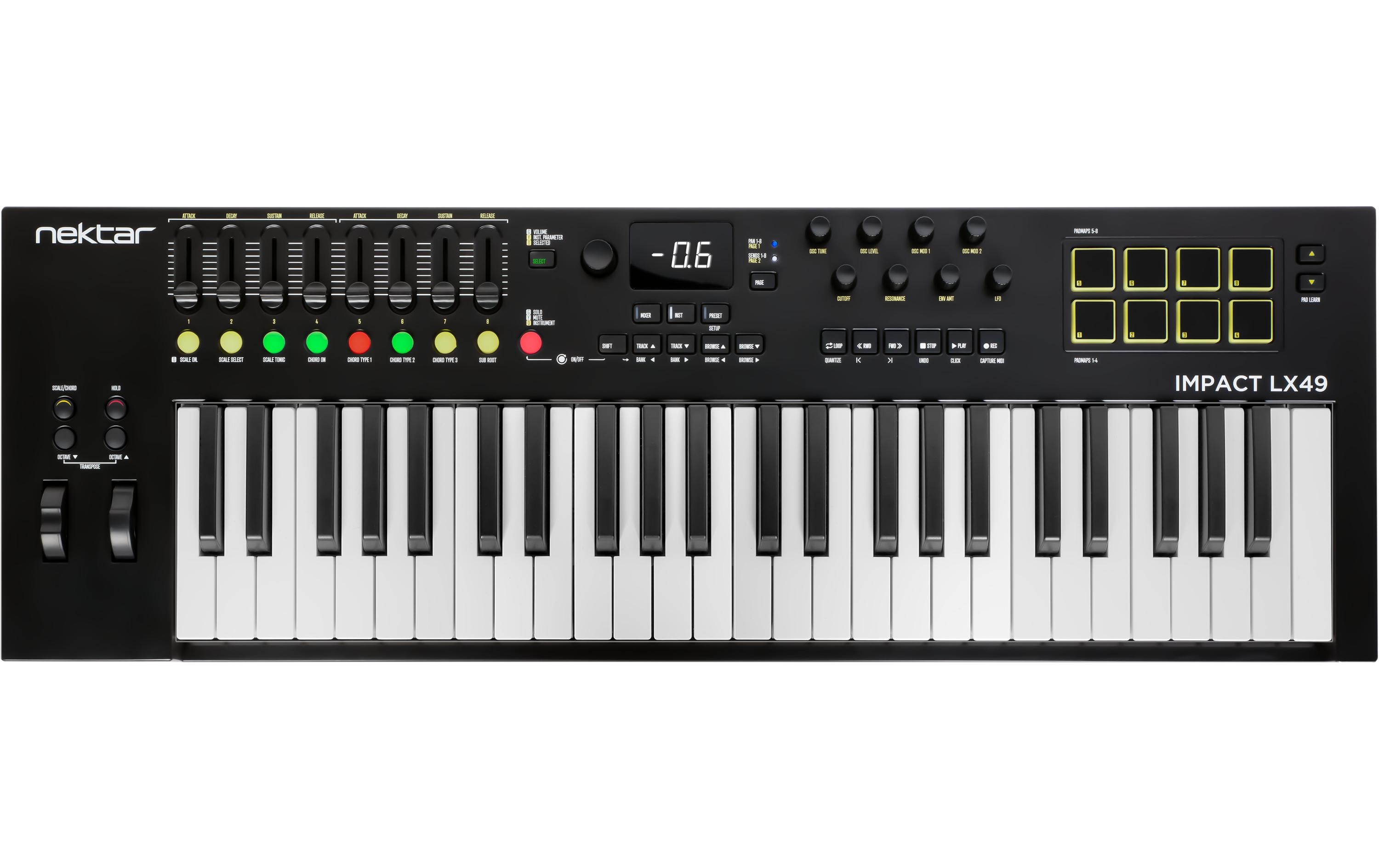 nektar Impact LX49 MK3 mit 49 anschlagdynamischen Tasten