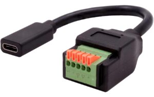 EXSYS EX-49122, USB-C Terminal Block Adap. USB 2.0, 5-pin Terminal Block