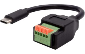 EXSYS EX-49123, USB-C Terminal Block Adap. USB 2.0, 5-pin Terminal Block