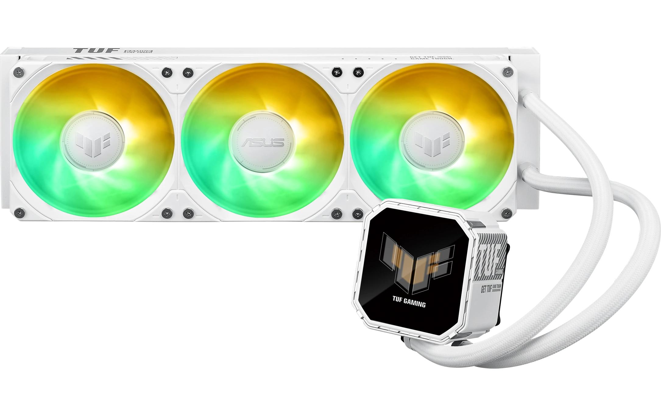 1925883_1 - Mediatech Asus TUF GAMING LC III 360 ARGB LCD WHT Liquid CPU Cooler, 3x120mm ARGB, LCD