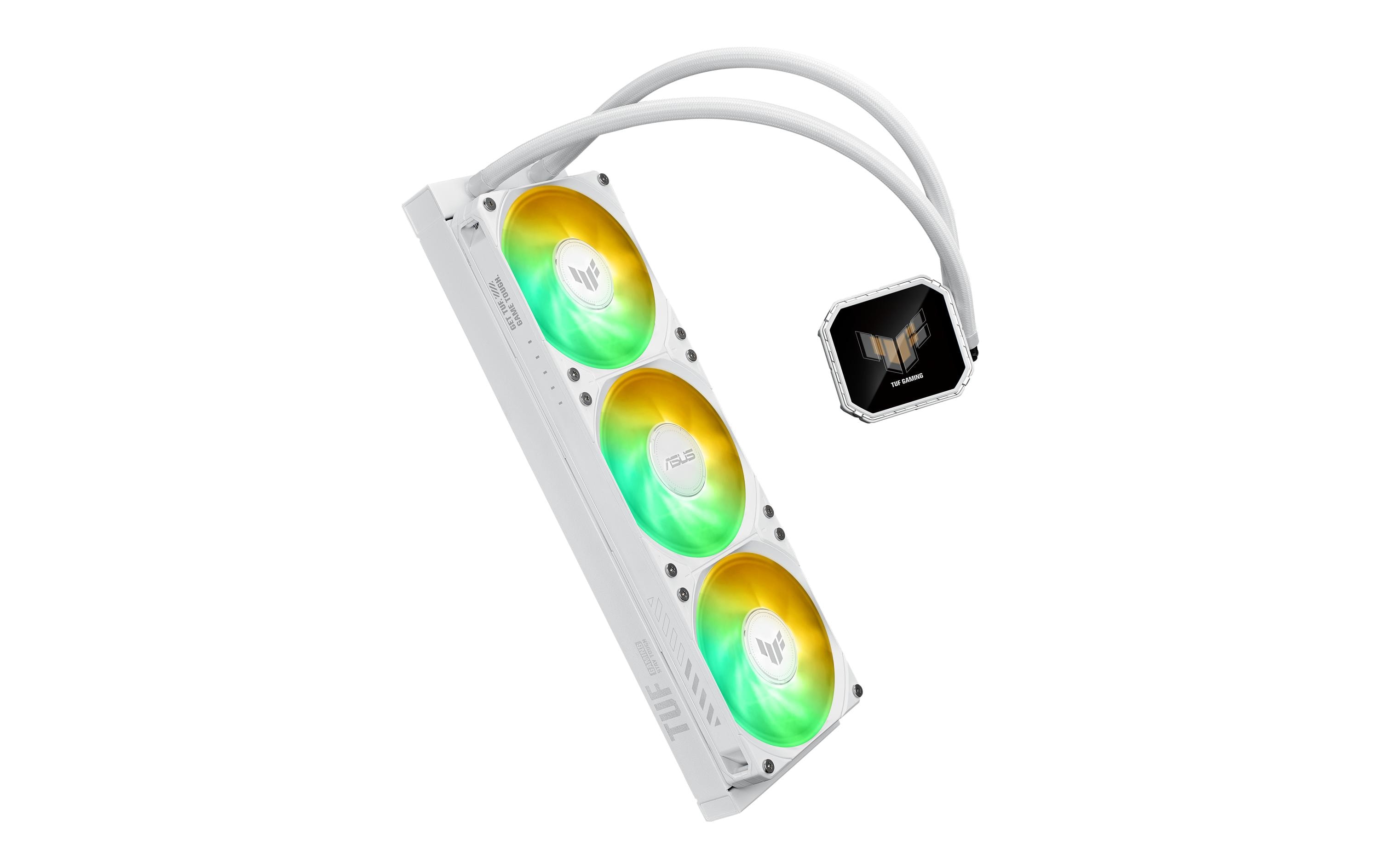 1925883_4 - Mediatech Asus TUF GAMING LC III 360 ARGB LCD WHT Liquid CPU Cooler, 3x120mm ARGB, LCD