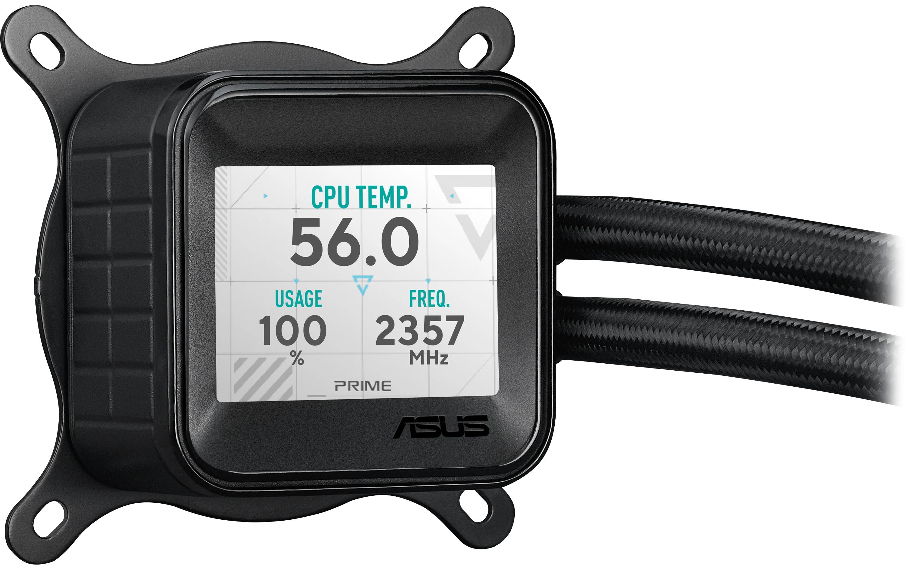 1925885_2 - Mediatech Asus PRIME LC 360 ARGB LCD Liquid CPU Cooler, 3x120mm ARGB, LCD