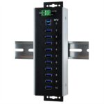 EXSYS EX-1110HMVS-WT, 10xUSB3.2, Metall HUB 15KV ESD Schutz, -40°C bis +85°C