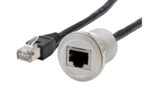EXSYS EX-49184, RJ45 Einbaubuchse Cat.6 Einbau-Adapter, 30cm, Buchse zu Stecker