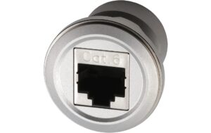 EXSYS EX-49196, RJ45 Einbaubuchse Cat.6 Einbau-Adapter Metall