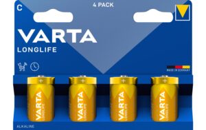 Varta Longlife C, 1.5V, 4Stk vergl. Typ C, LR14, AM2, E93, Baby, 14A