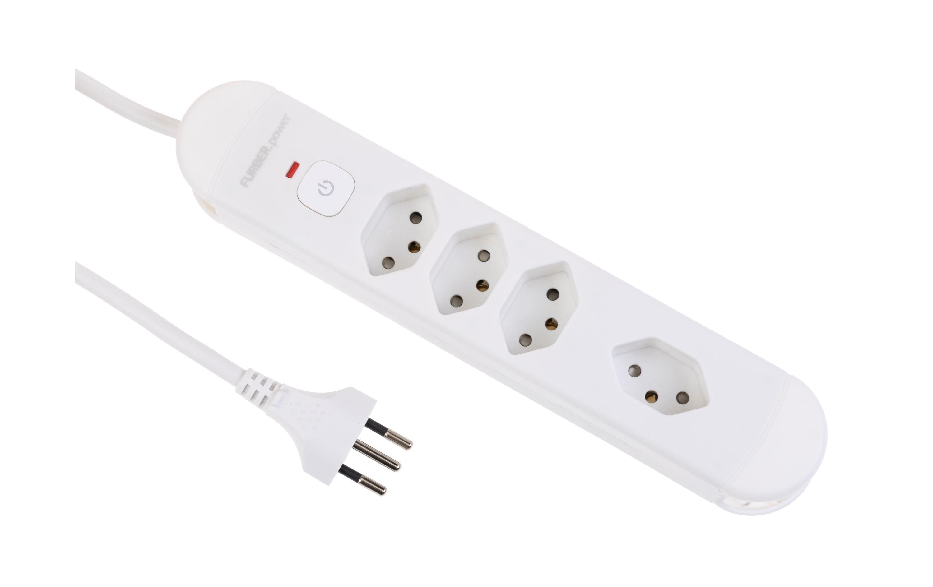 FURBER.power F.power Steckdosenleiste Tuttovario 4xT13 4xT13, 10A, 3m, mit Magnet, weiss kaufen | Mediatech.ch
