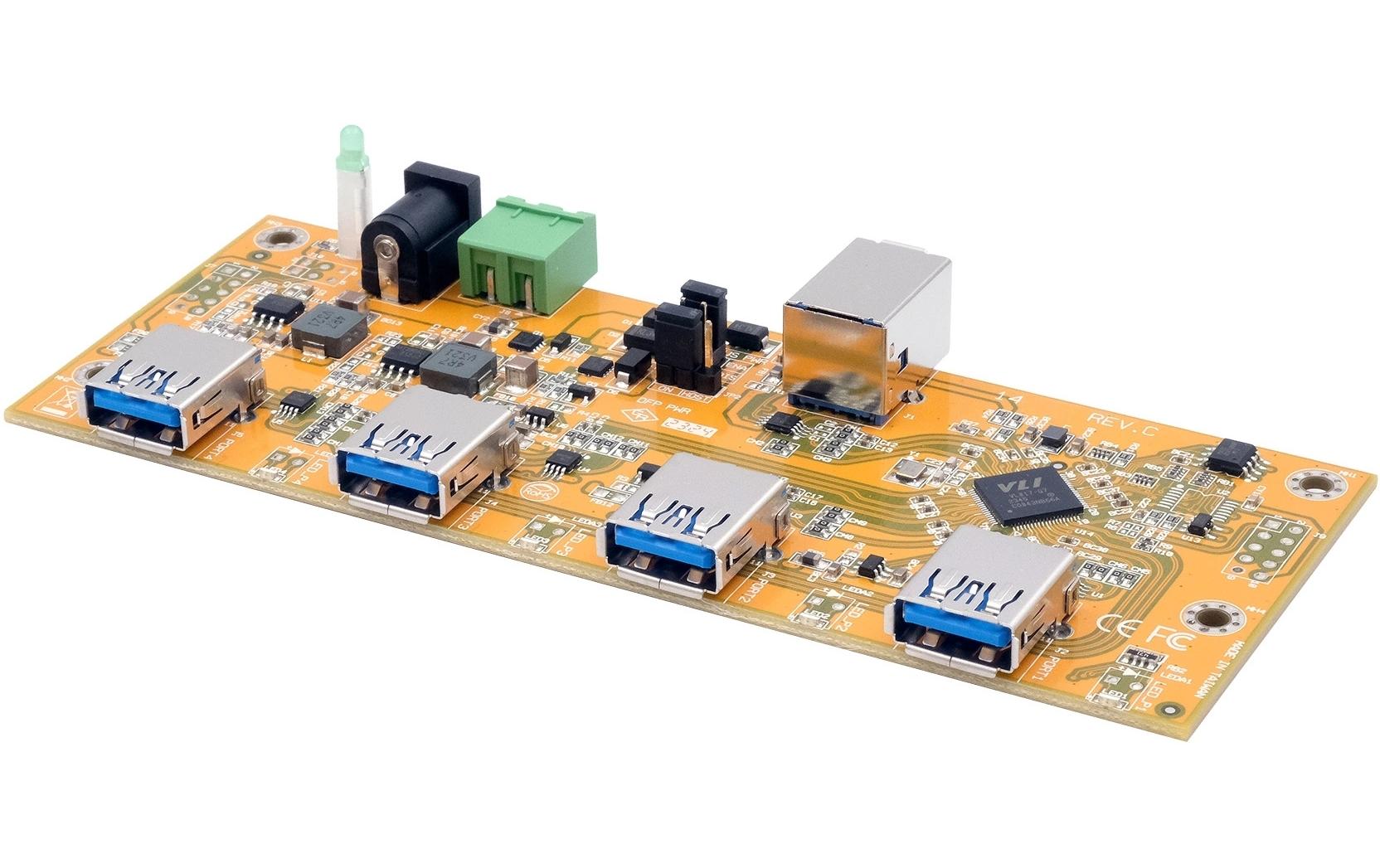 EXSYS EX-1184HMVS-2-PL, 4x USB3.2, HUB 15KV ESD, nur Platine kaufen Schweiz | Mediatech.ch