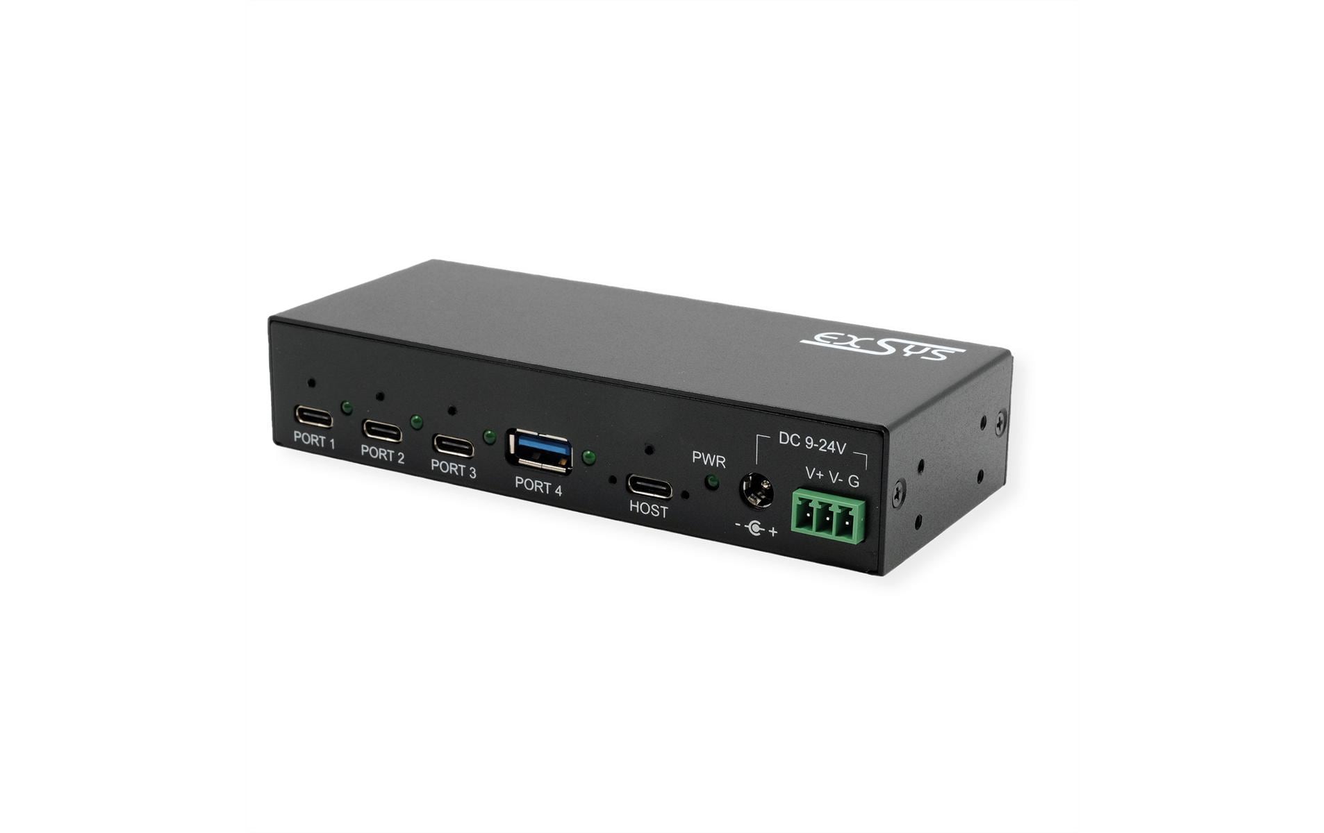 EXSYS EX-12293HMS, 4x USB3.2, Metall HUB 15KV ESD, 3xUSB-C, 1xUSB-A kaufen Schweiz | Mediatech.ch