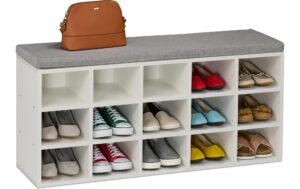 relaxdays Schuhbank mit Sitzfläche Mit 15 Fächern, MDF kaufen Schweiz | Mediatech.ch