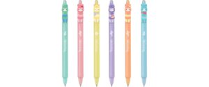 D&F Gelschreiber Radierbar Lama 0.5mm Blau, 6-fach ass. pastel, 1 Stk