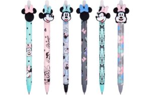 D&F Gelschreiber Radierbar Minnie 0.5mm Blau, 6-fach ass. pastel, 1 Stk