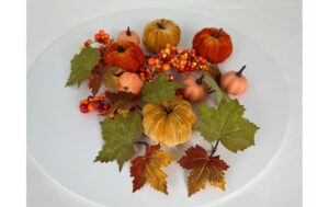 Dekomat Herbstdeko in Box 140 g Kürbisse, Ahornblätter, Beeren