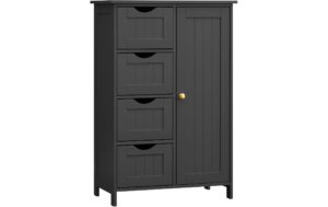 Vasagle Kommode Landhausstil, Schwarz 55x30x81 cm (LxBxH), Holz kaufen Schweiz | Mediatech.ch