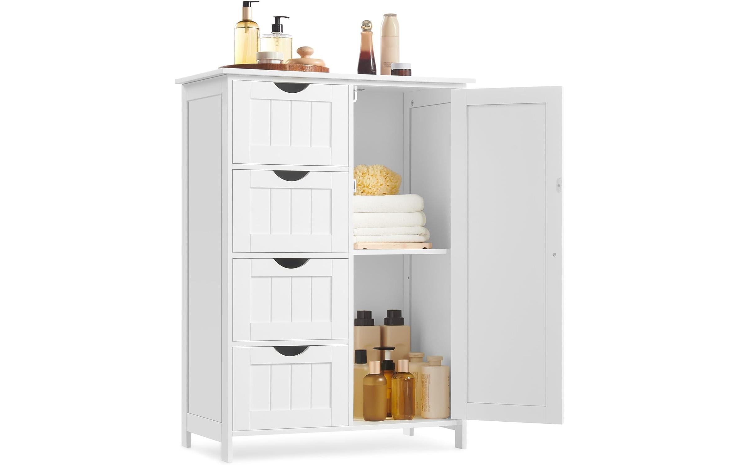 Vasagle Kommode Landhausstil, Weiss 65x35x90 cm (LxBxH), Holz kaufen Schweiz | Mediatech.ch