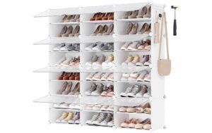Songmics Schuhboxen bis 48 Schuhe, Weiss 124.4x31.2x124.6 cm (LxBxH), Stahl, Holz kaufen Schweiz | Mediatech.ch