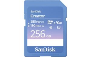 SanDisk Creator SDXC Card 256GB UHS-II, lesen 280MB/sec, schreiben 150MB/s
