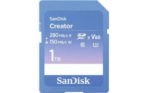 SanDisk Creator SDXC Card 1TB UHS-II, lesen 280MB/sec, schreiben 150MB/s
