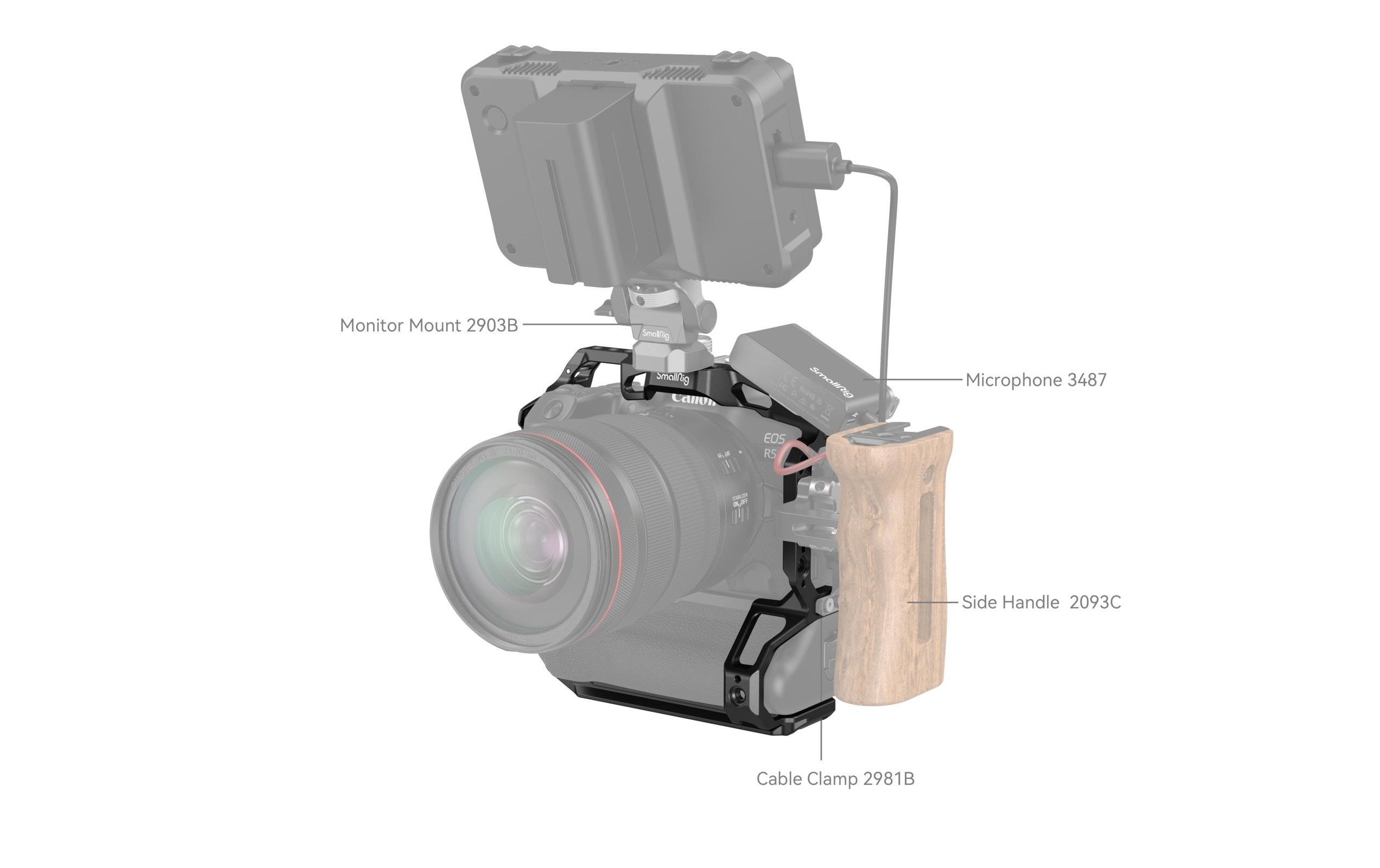 1937571_5 - Mediatech SmallRig Cage Canon with BG-R10 for Canon EOS R5/R6II/R5C