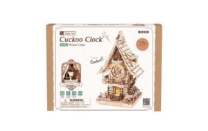 Robotime Kuckucksuhr 3D-Puzzle aus lasergeschnittenen Holzteilen