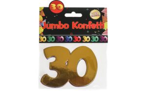 Trendcompany Konfetti Jumbo 30. Geburtstag, 7.5 x 10 cm