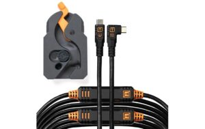 Tether Tools LeverLock & Cable Kit Optima 10G, 9.2m ger zu rewi, Schwarz