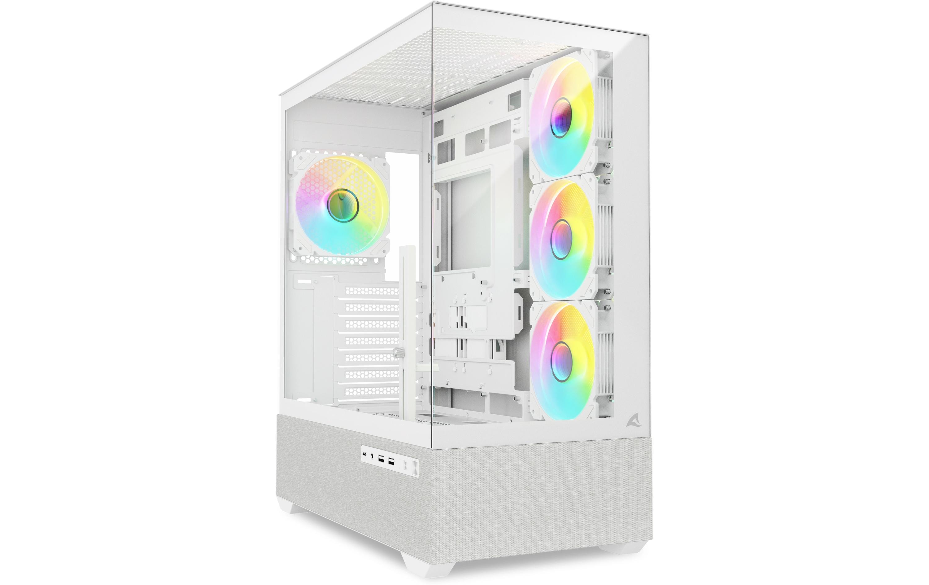 1941437 - Mediatech Sharkoon AK7 ARGB White ATX, 2x U3, TG, 4x 120mm ARGB kaufen Schweiz | Mediatech.ch