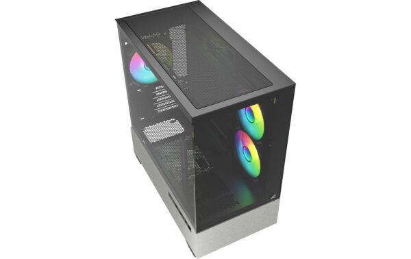 1941438_2 - Mediatech Sharkoon MK7 ARGB Black microATX, 2x U3, TG, 4x 120 ARGB Ring Fan