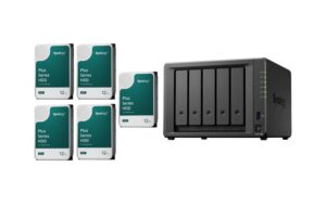 Synology DS1525+, 5-bay NAS inkl. 5x 12TB HDD Synology Plus HAT33x